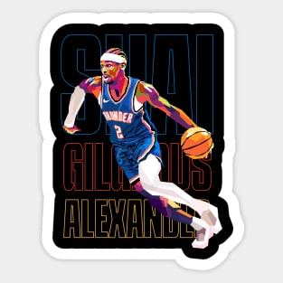 Shai Gilgeous Alexander WPAP Sticker